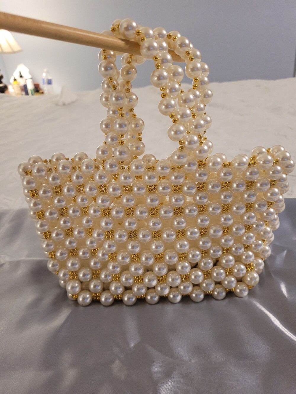Akira Mini Pearl Beaded Evening Bag